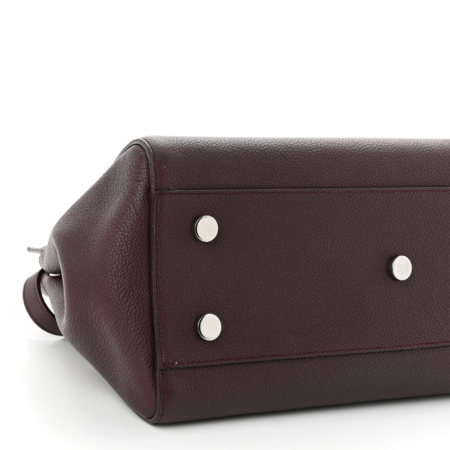 Grained Calfskin Small Cabas Rive Gauche Amaranto