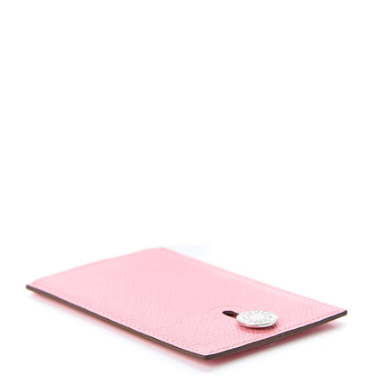 Hermes Epsom Diabolo Card Holder Case Rose Confetti 4 of 8
