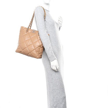Chanel Lambskin Quilted Chanel 19 Shopping Bag Beige 2 of 10