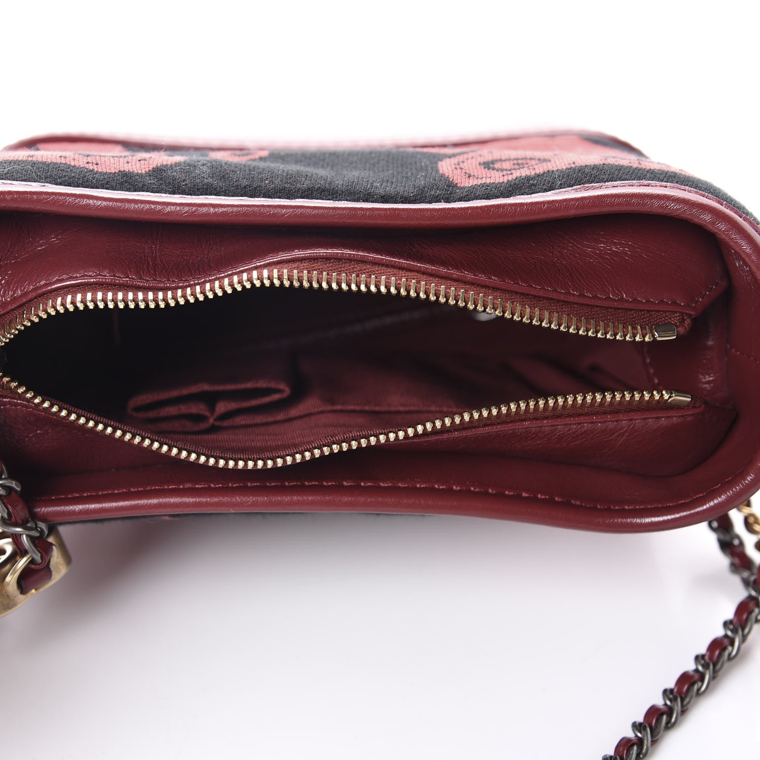 Chanel Knit Calfskin Small Gabrielle Hobo Red 6 of 11