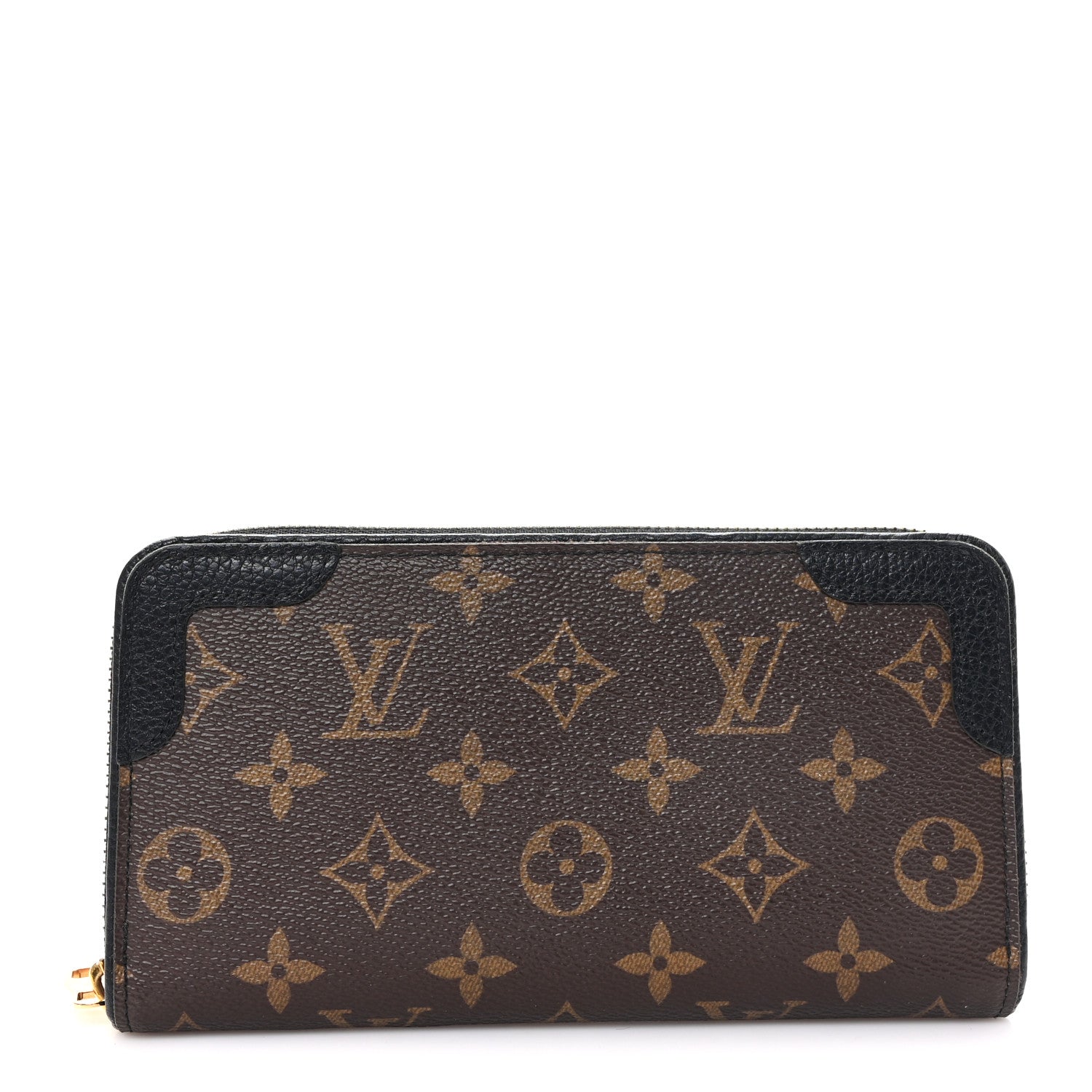 Louis Vuitton Monogram Zippy Retiro Wallet Black 1 of 6