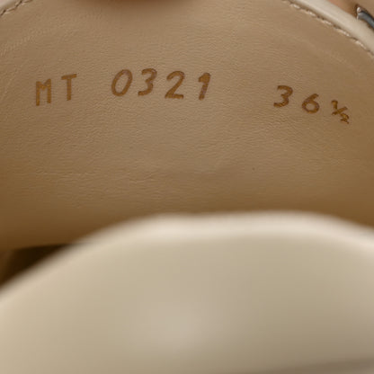 Christian Dior Brushed Calfskin Rubber Perforated Dioriron Derby Flat Shoes 36.5 Off White 9 of 10