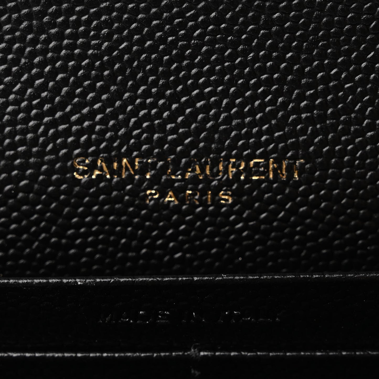 Grain De Poudre Matelasse Chevron Monogram Flap Wallet Black
