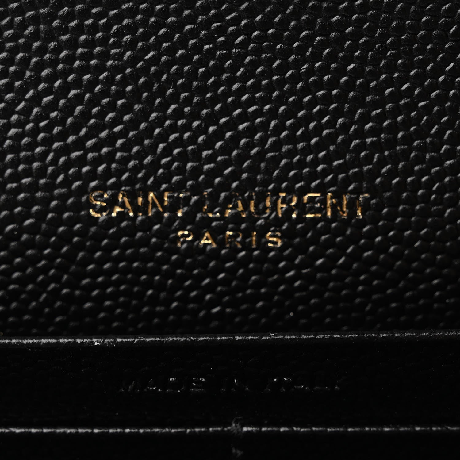Saint Laurent Grain De Poudre Matelasse Chevron Monogram Flap Wallet Black 6 of 12