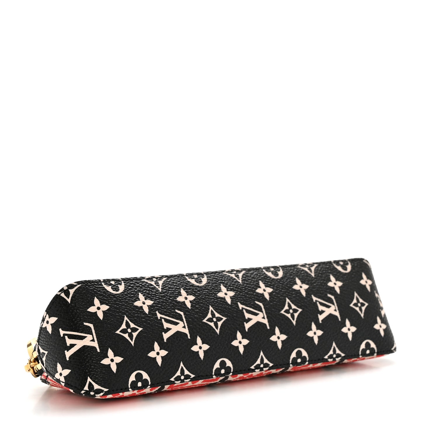 Monogram Giant Crafty Elizabeth Pencil Pouch Creme Rouge Black