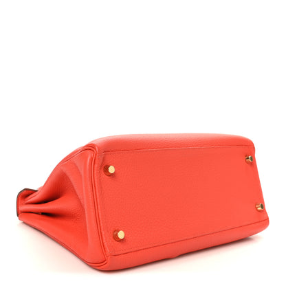 Hermes Togo Kelly Retourne 28 Capucine 4 of 10