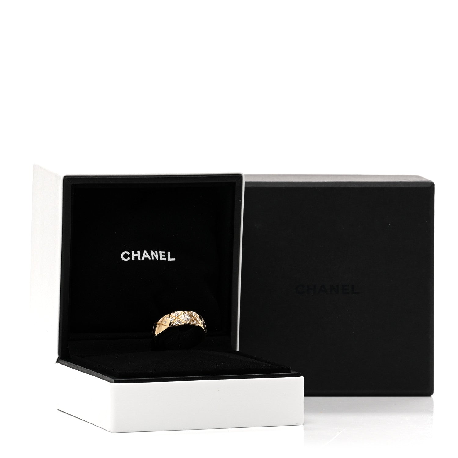 Chanel 18K Yellow Gold Diamond Small Coco Crush Ring 54 7 5 of 5