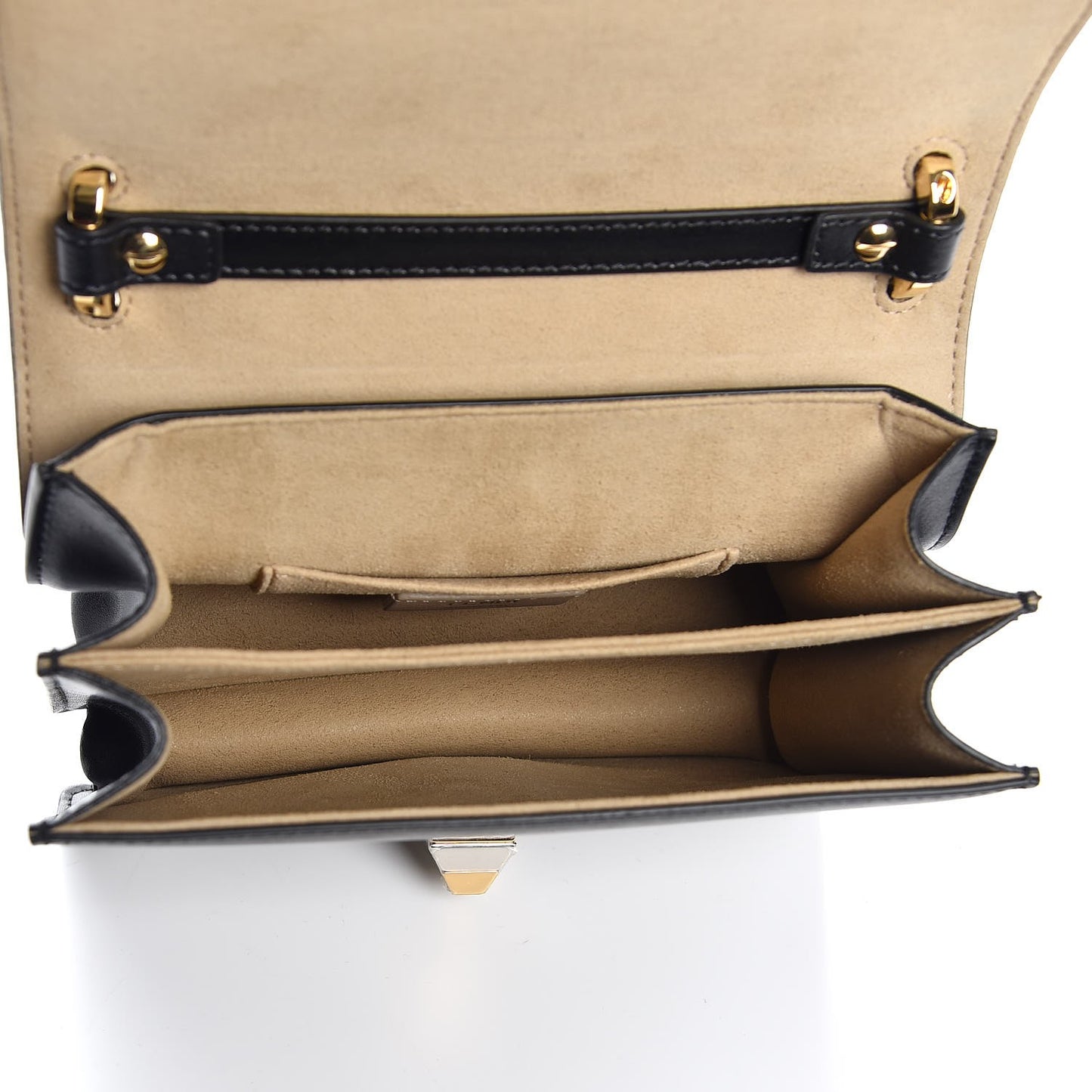 Vitello Liberty FF 1974 Embossed Small Kan I Shoulder Bag Black