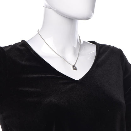 Chopard 18K White Gold Happy Diamonds Square Pendant Necklace 2 of 6