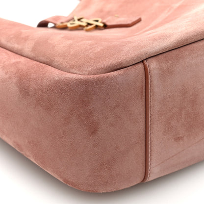Saint Laurent Suede Calfskin Small Le 5 A 7 Soft Hobo  Barely Pink 8 of 9