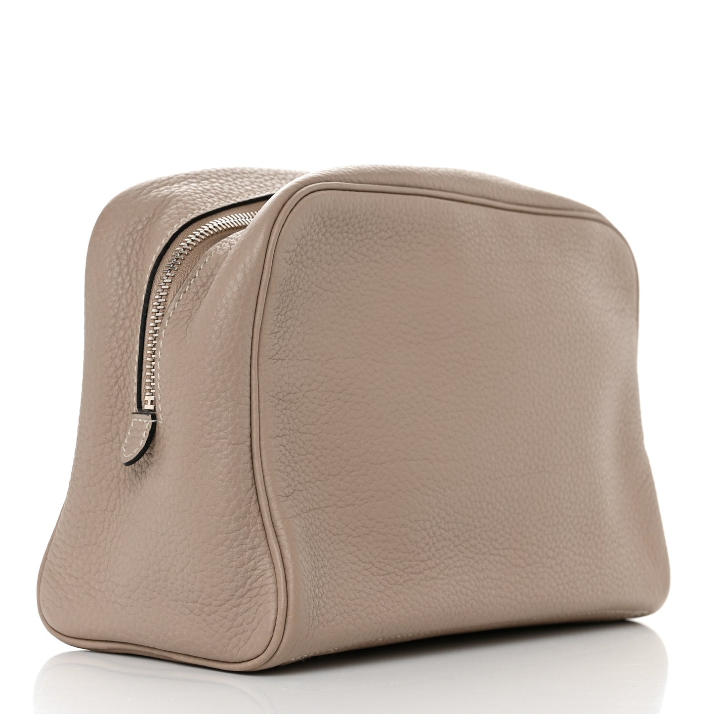 Taurillon Clemence Victoria II Toilet Case Gris Tourterelle