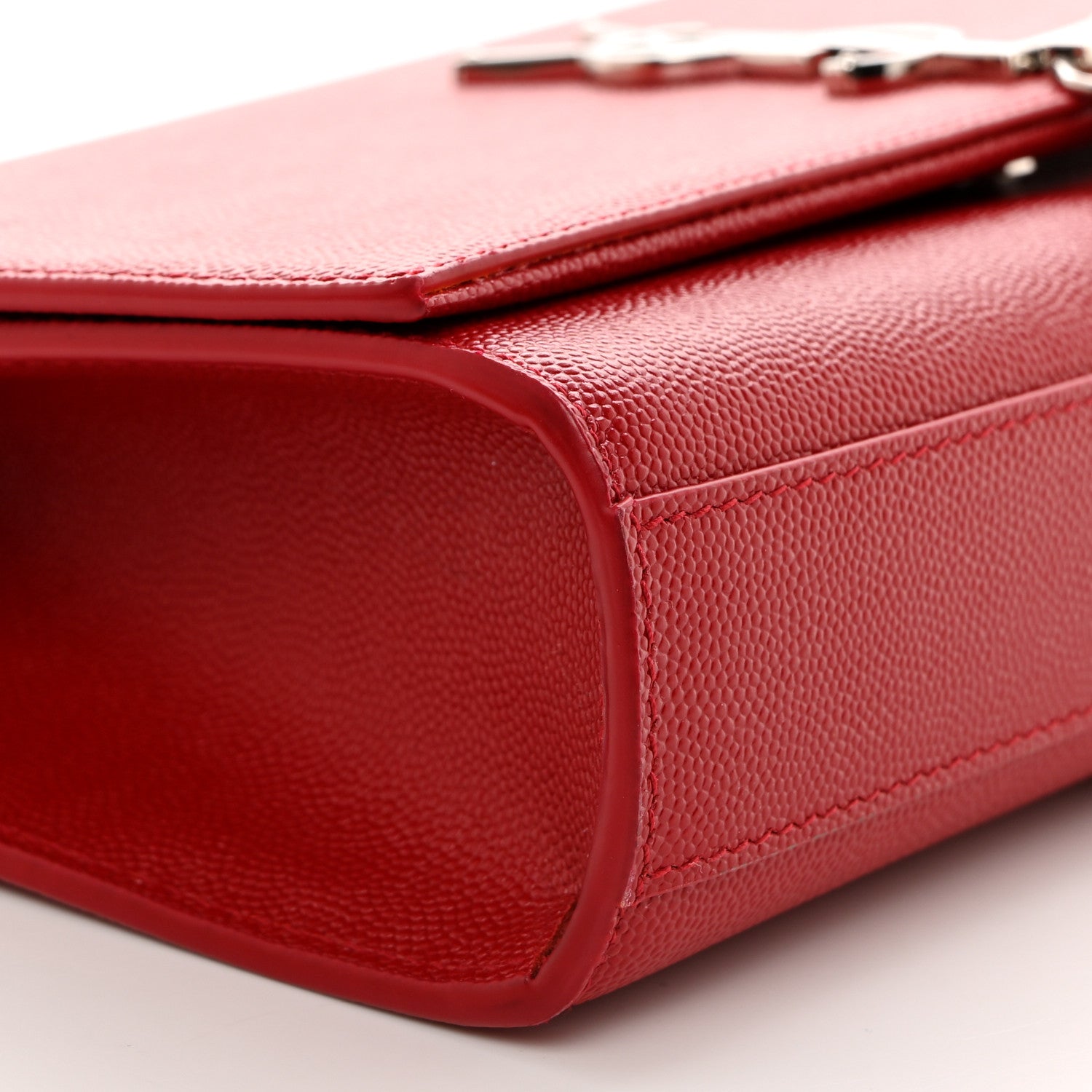 Saint Laurent Grain De Poudre Medium Classic Monogram Kate Tassel Satchel Rouge Eros 10 of 11