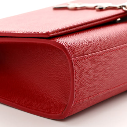 Saint Laurent Grain De Poudre Medium Classic Monogram Kate Tassel Satchel Rouge Eros 10 of 11