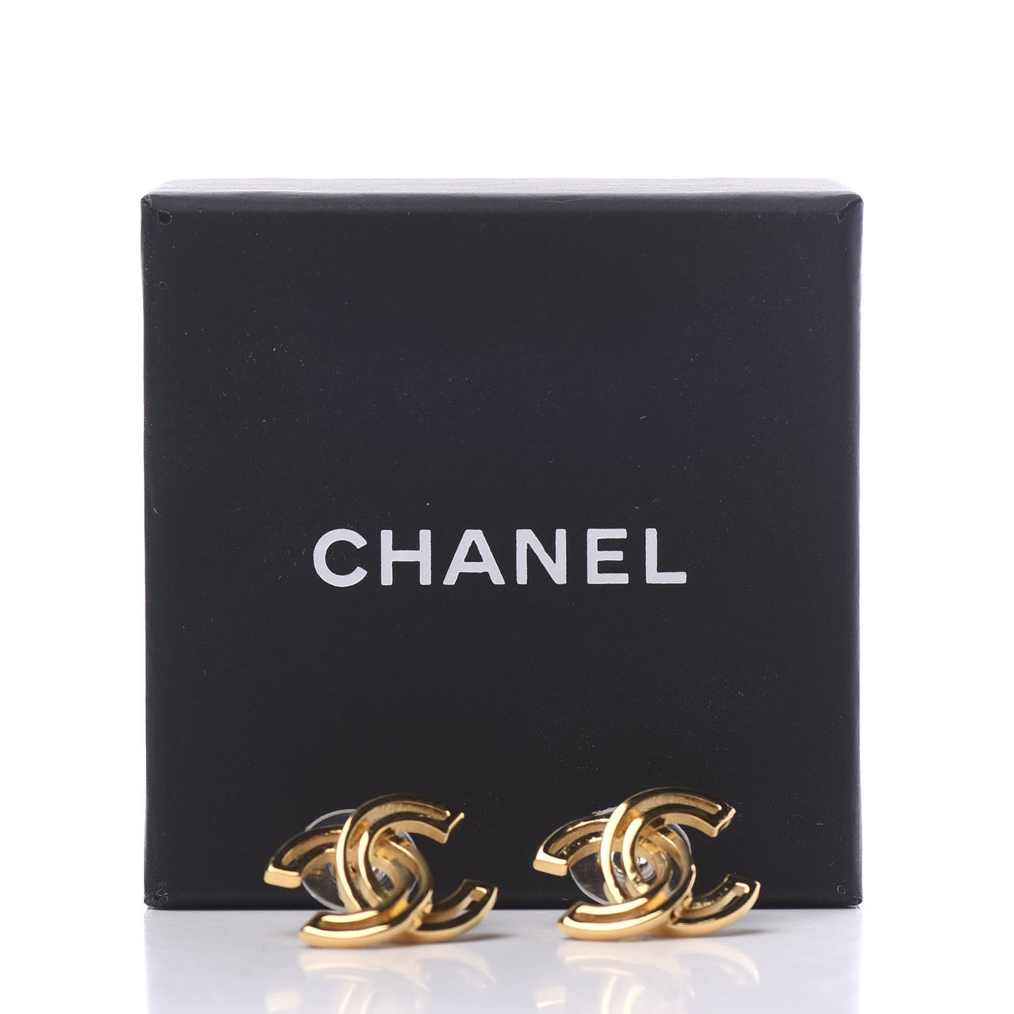 Metal Obazine CC Earrings Gold