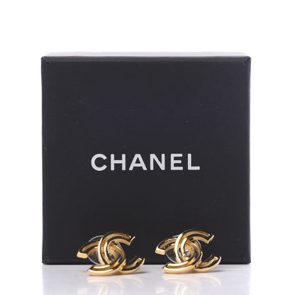 Chanel Metal Obazine CC Earrings Gold 5 of 5