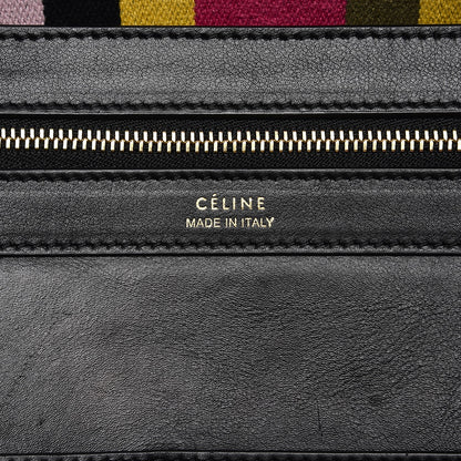 Celine Textile Striped Medium Belt Cabas Phantom Multicolor 7 of 12