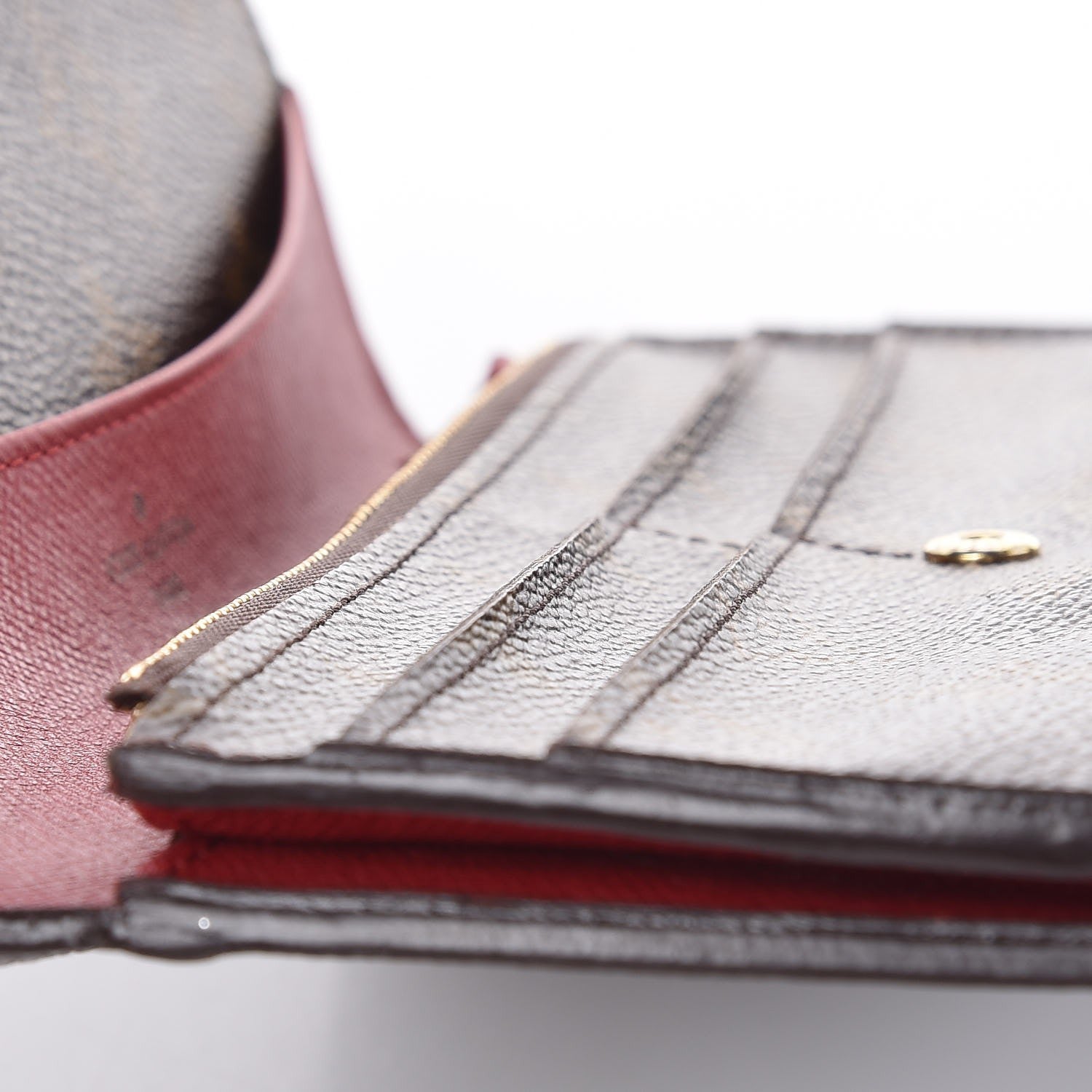 Louis Vuitton Monogram Emilie Wallet Red 9 of 10