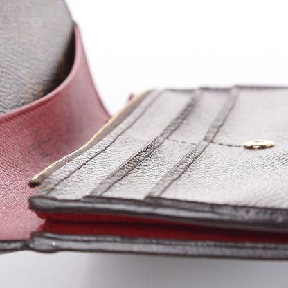 Louis Vuitton Monogram Emilie Wallet Red 9 of 10