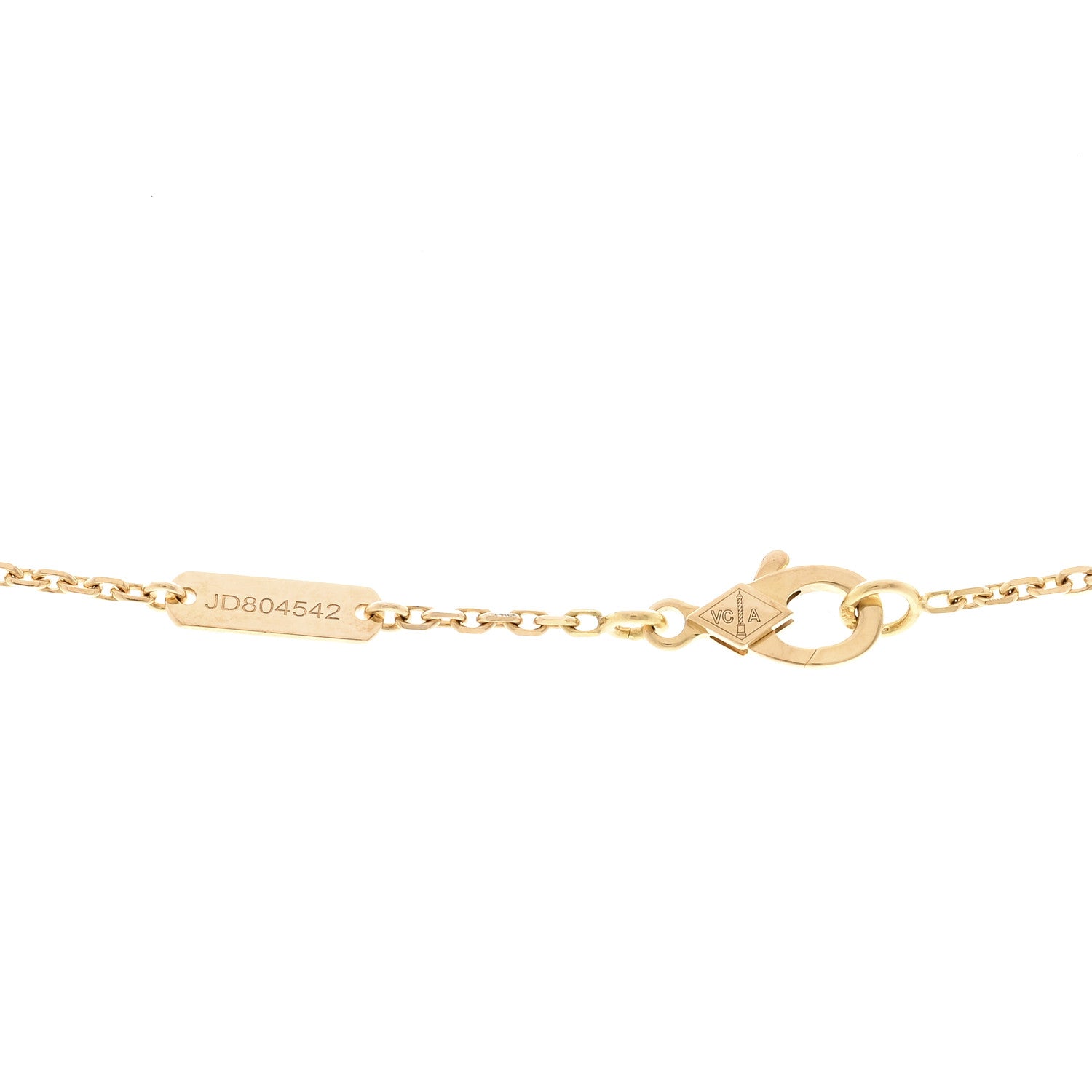 Van Cleef & Arpels 18K Yellow Gold Black Onyx Vintage Alhambra Pendant Necklace 5 of 5