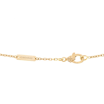 Van Cleef & Arpels 18K Yellow Gold Black Onyx Vintage Alhambra Pendant Necklace 5 of 5