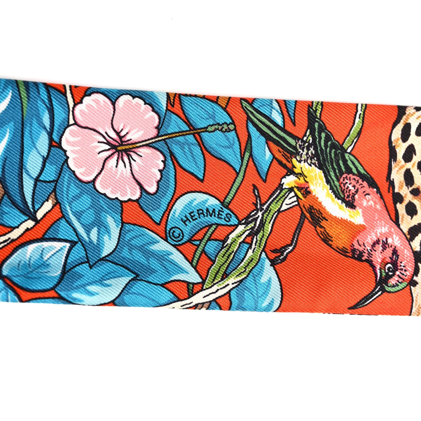 Silk Jungle Love Love Twilly Orange Bleu Brun
