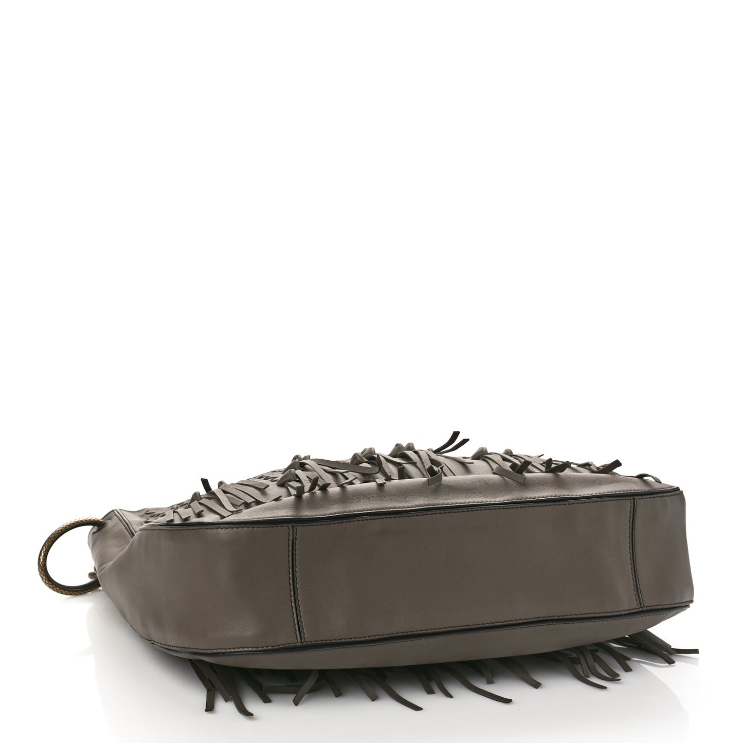 Nappa Intrecciato Fringe Large Brio Loop Hobo Brown