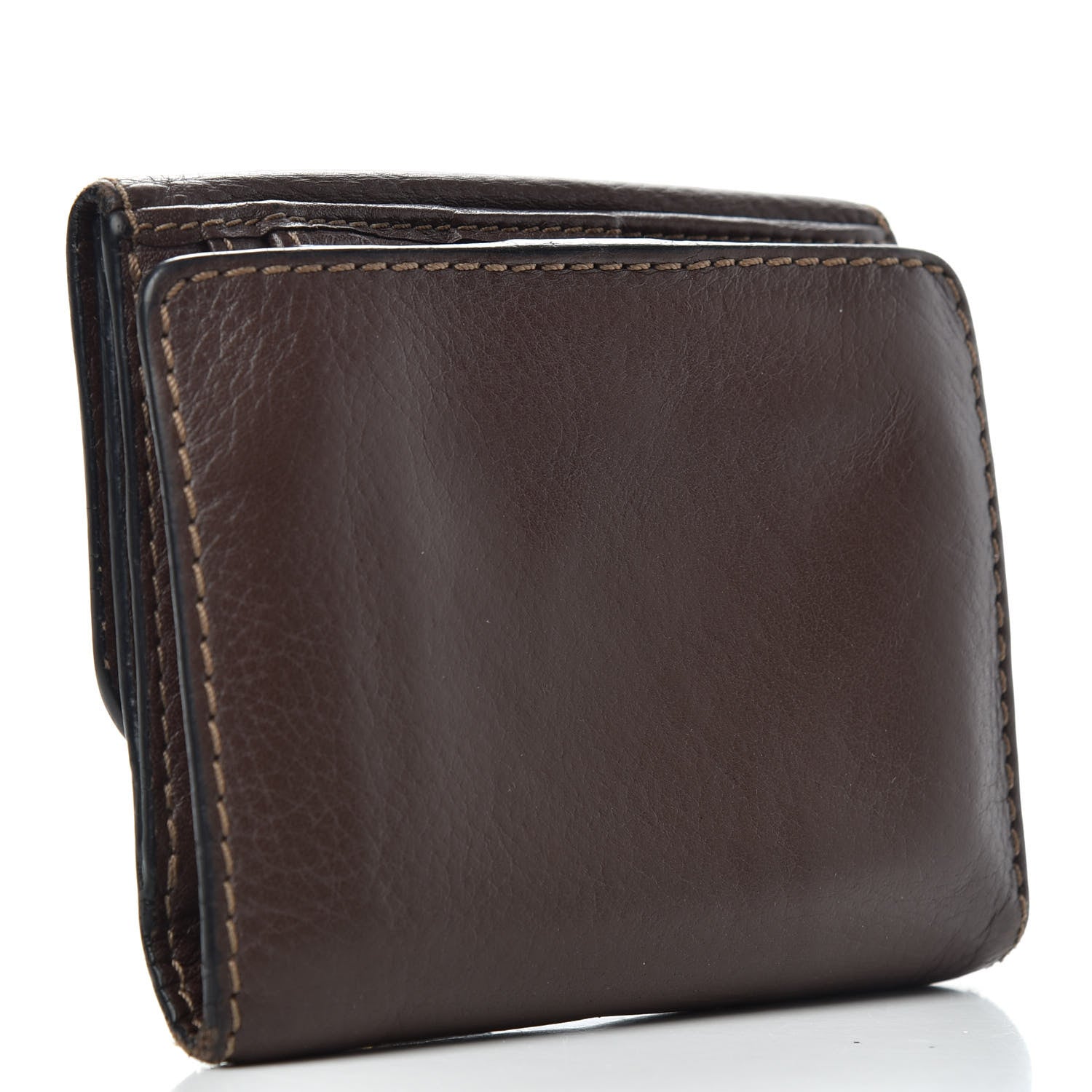 Chloe Grained Calfskin Marcie Square Wallet Truffle 3 of 7