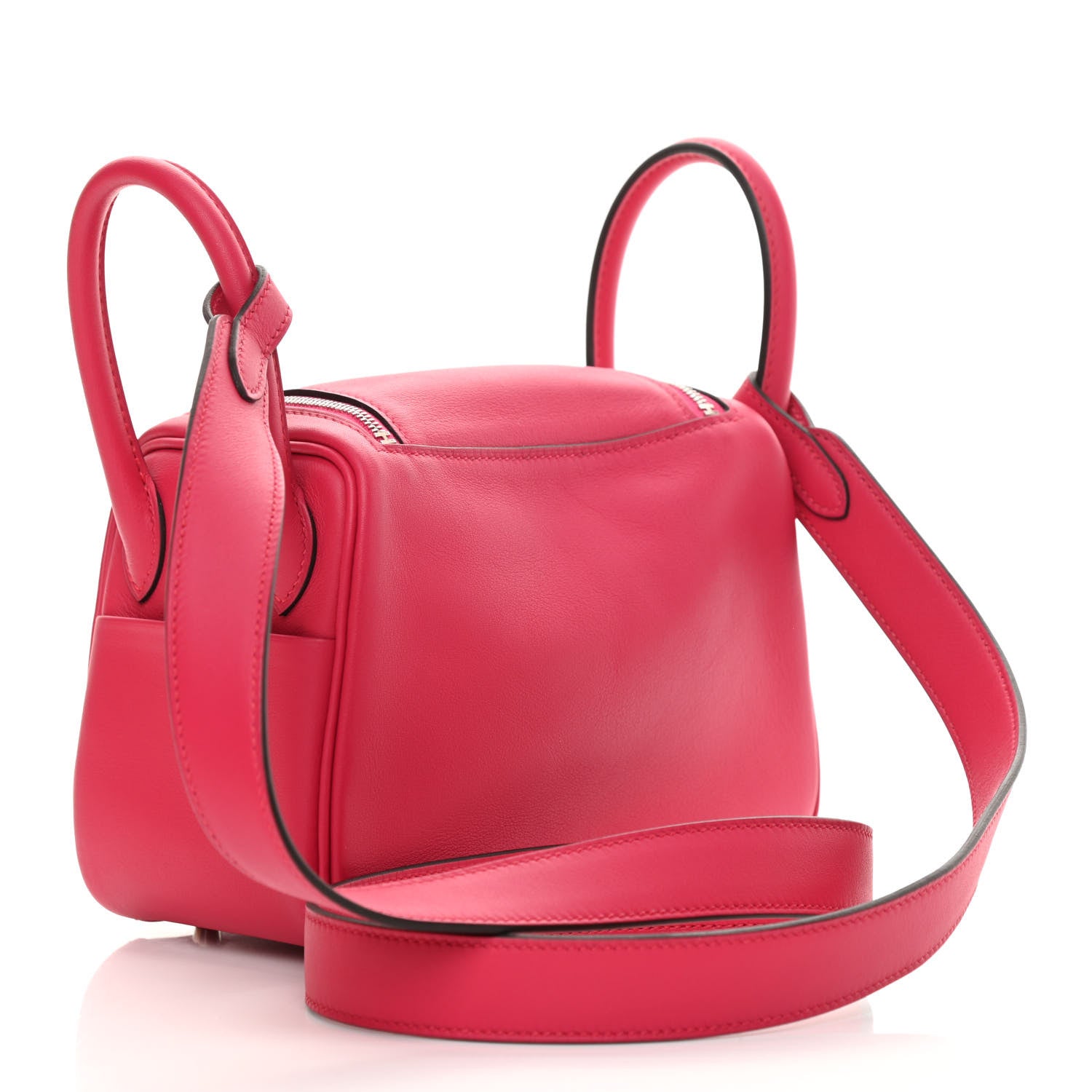 Hermes Swift Verso Mini Lindy 20 Framboise Rouge Sellier 3 of 12