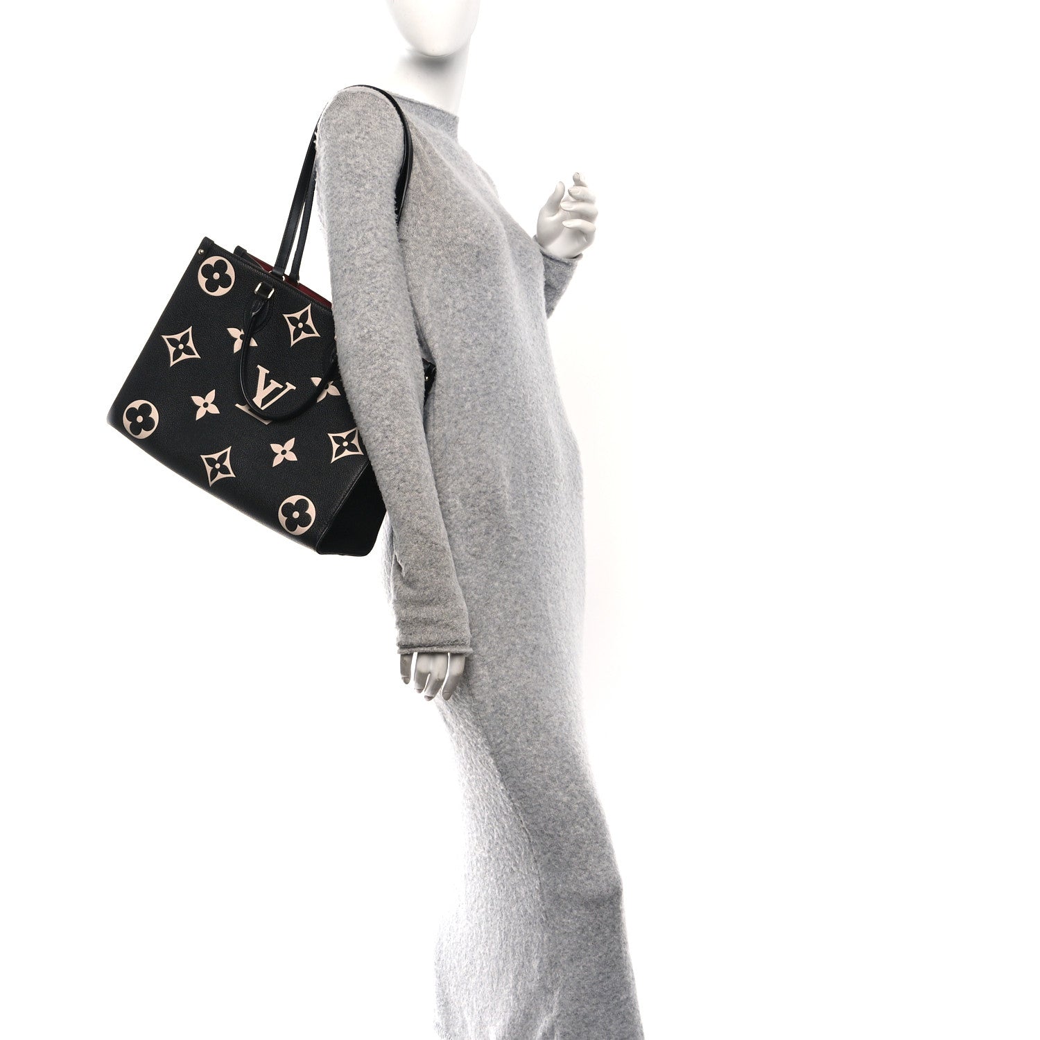 Louis Vuitton Empreinte Monogram Giant Onthego MM Black Beige 2 of 13