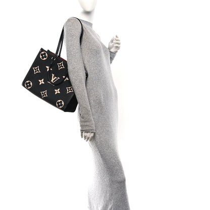 Louis Vuitton Empreinte Monogram Giant Onthego MM Black Beige 2 of 13