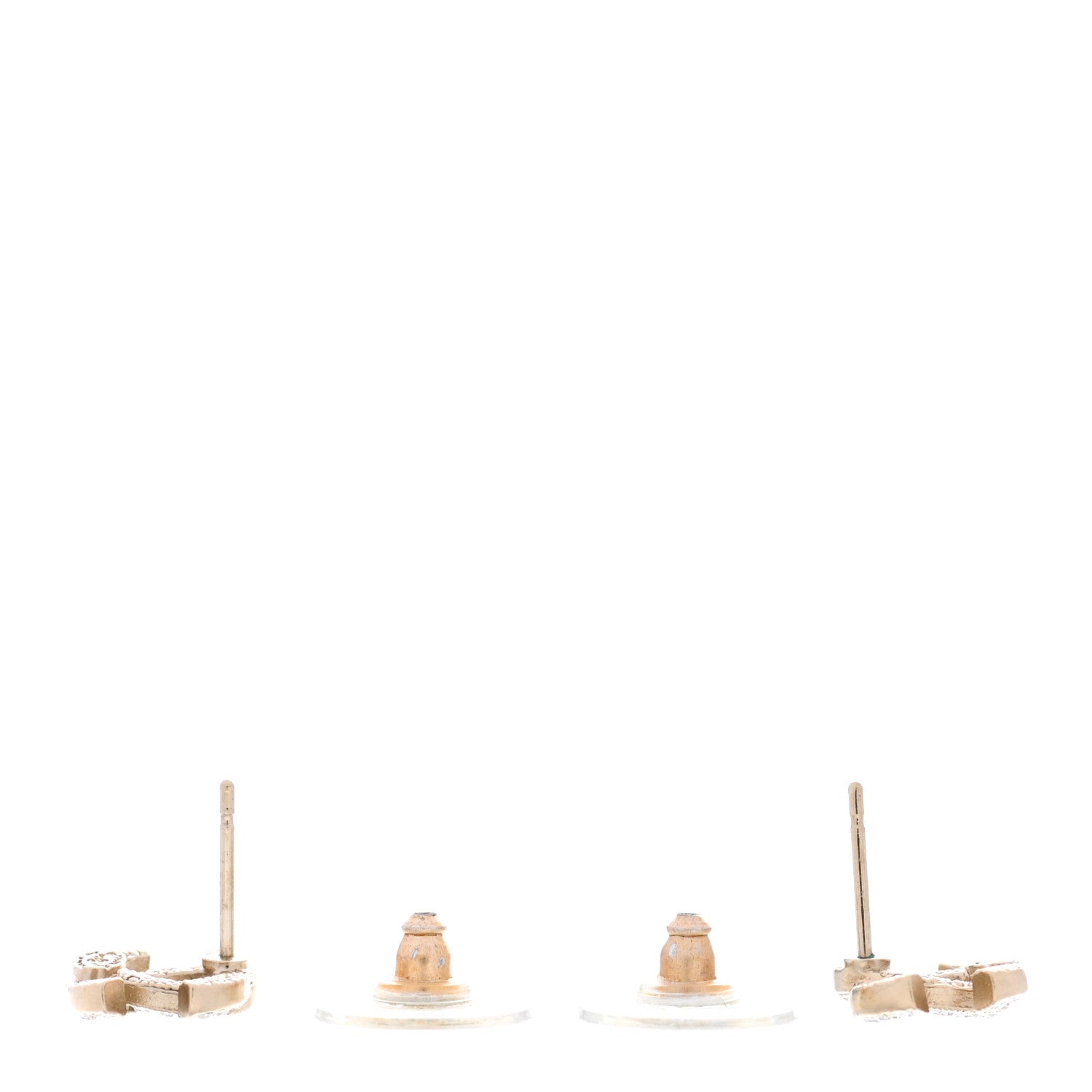 Chanel Crystal Mini CC Earrings Gold 3 of 4