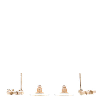 Chanel Crystal Mini CC Earrings Gold 3 of 4