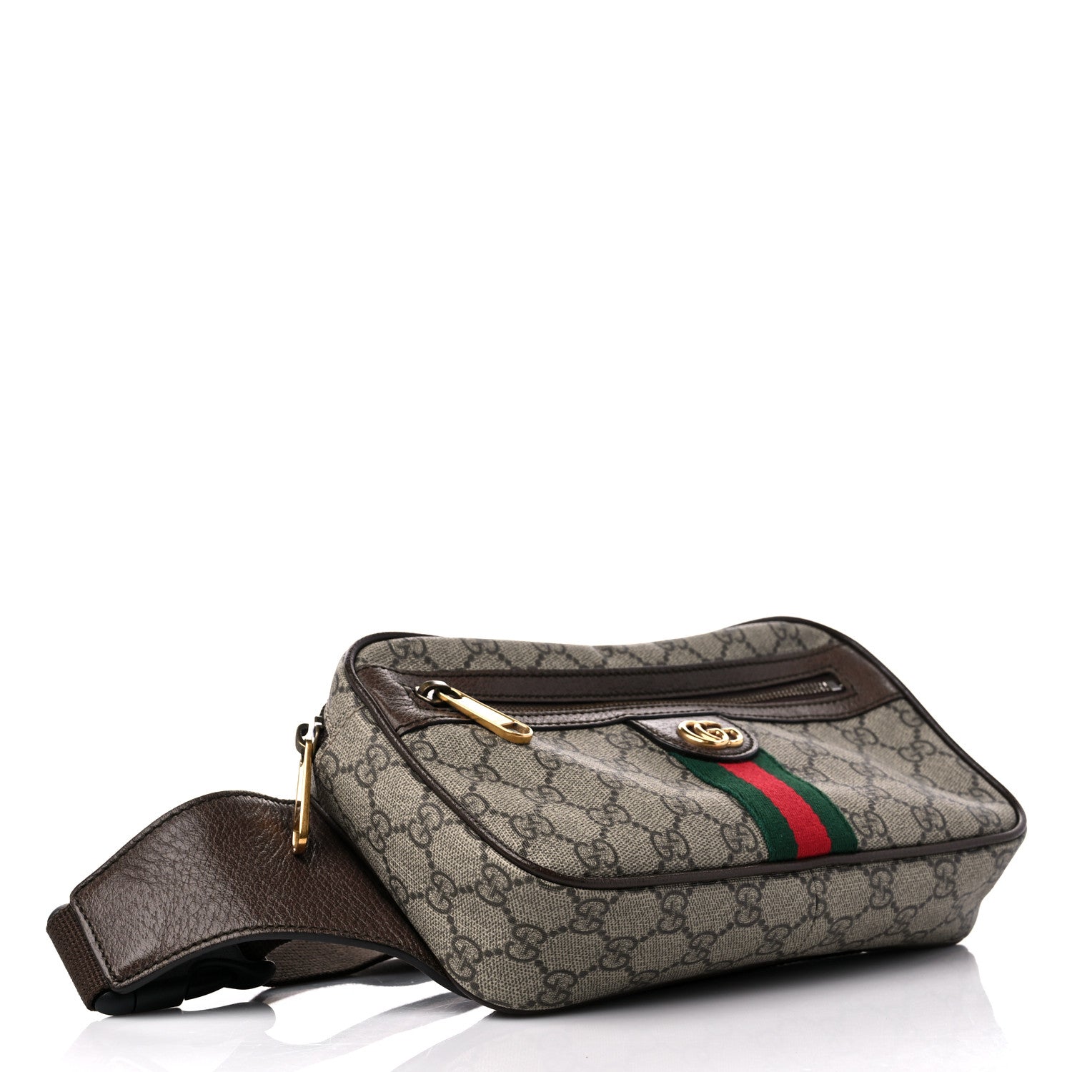 Gucci Soft GG Supreme Monogram Medium Ophidia Belt Bag Dark Brown 4 of 16