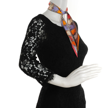 Hermes Silk Camails Twilly Acajou Mauve Bouton D'or 2 of 6