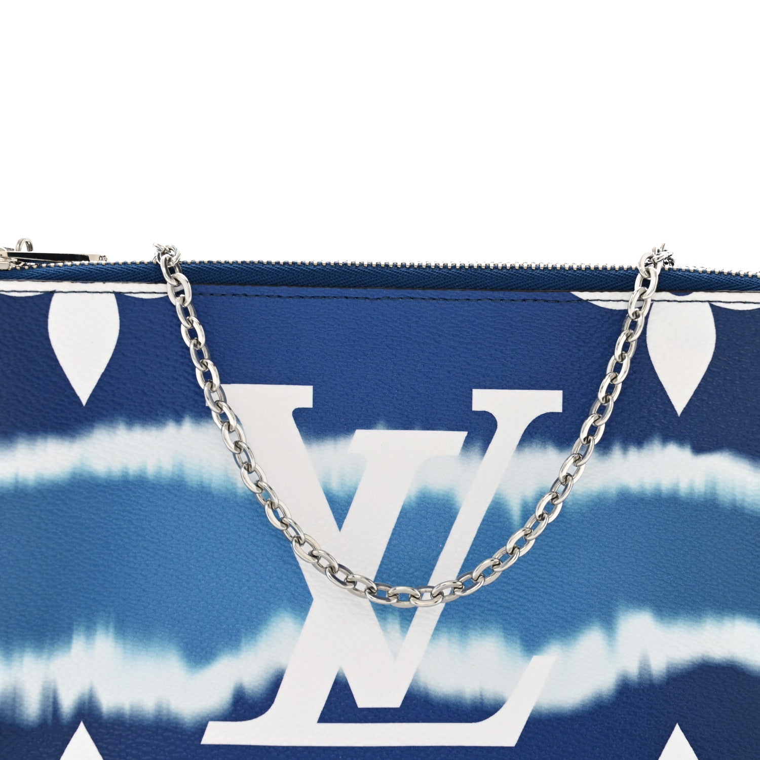 Louis Vuitton Monogram Giant Escale Double Zip Pochette Blue 9 of 14