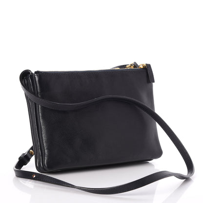 Celine Lambskin Small Trio Crossbody Bag Dark Blue 3 of 7