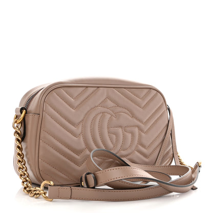 Gucci Calfskin Matelasse Small GG Marmont Chain Shoulder Bag Porcelain Rose 3 of 8