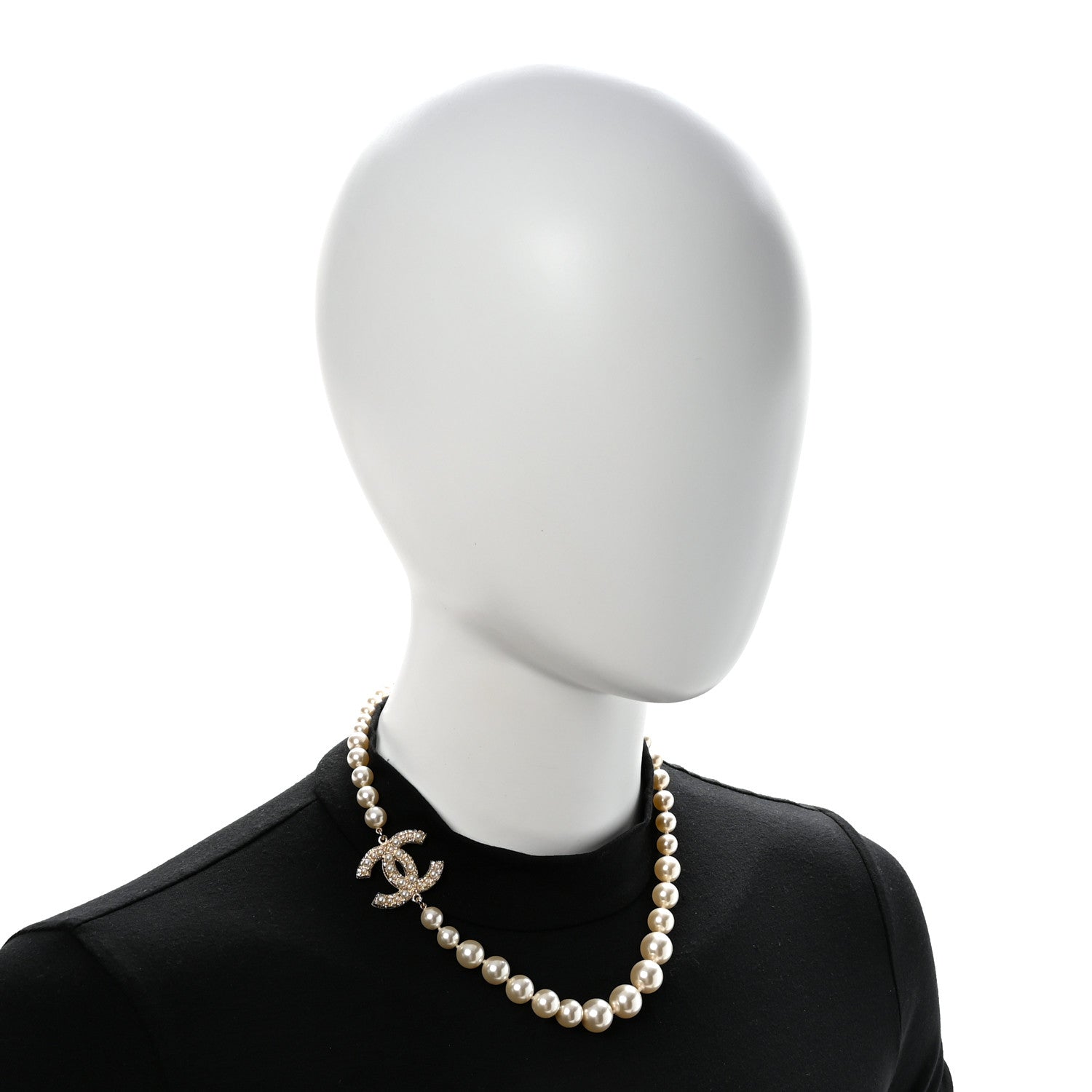 Chanel Pearl CC 100th Anniversary Necklace Light Gold 2 of 7