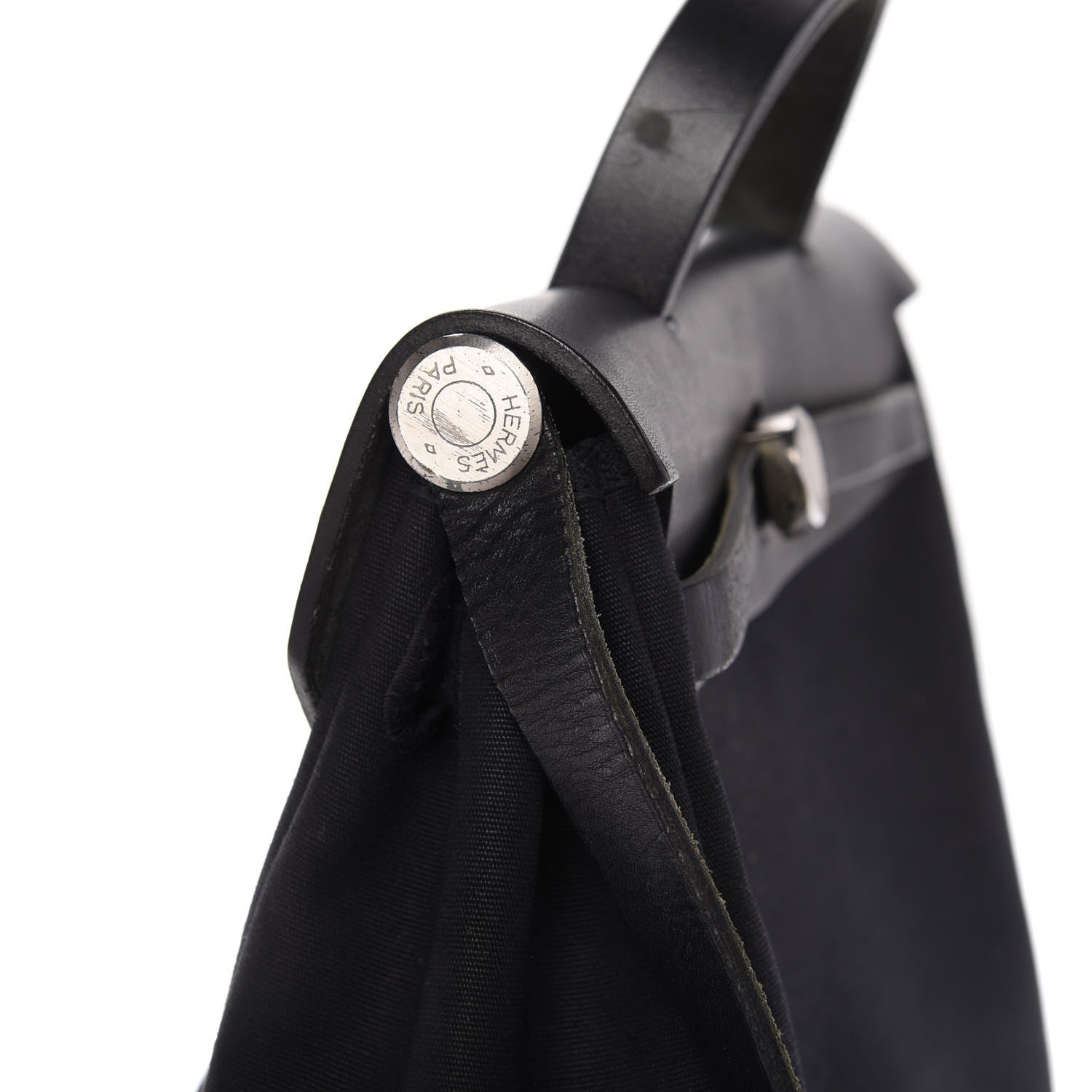 Hermes Toile Vache Calfskin Herbag 30 PM Black 11 of 13