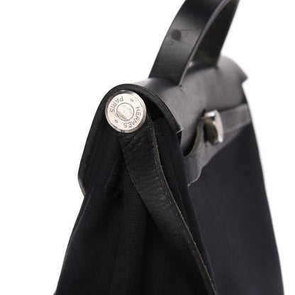 Hermes Toile Vache Calfskin Herbag 30 PM Black 11 of 13