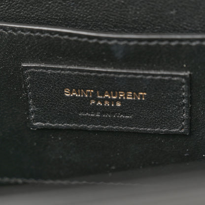 Saint Laurent Box Calfskin Monogram Medium Solferino Satchel Black 6 of 14