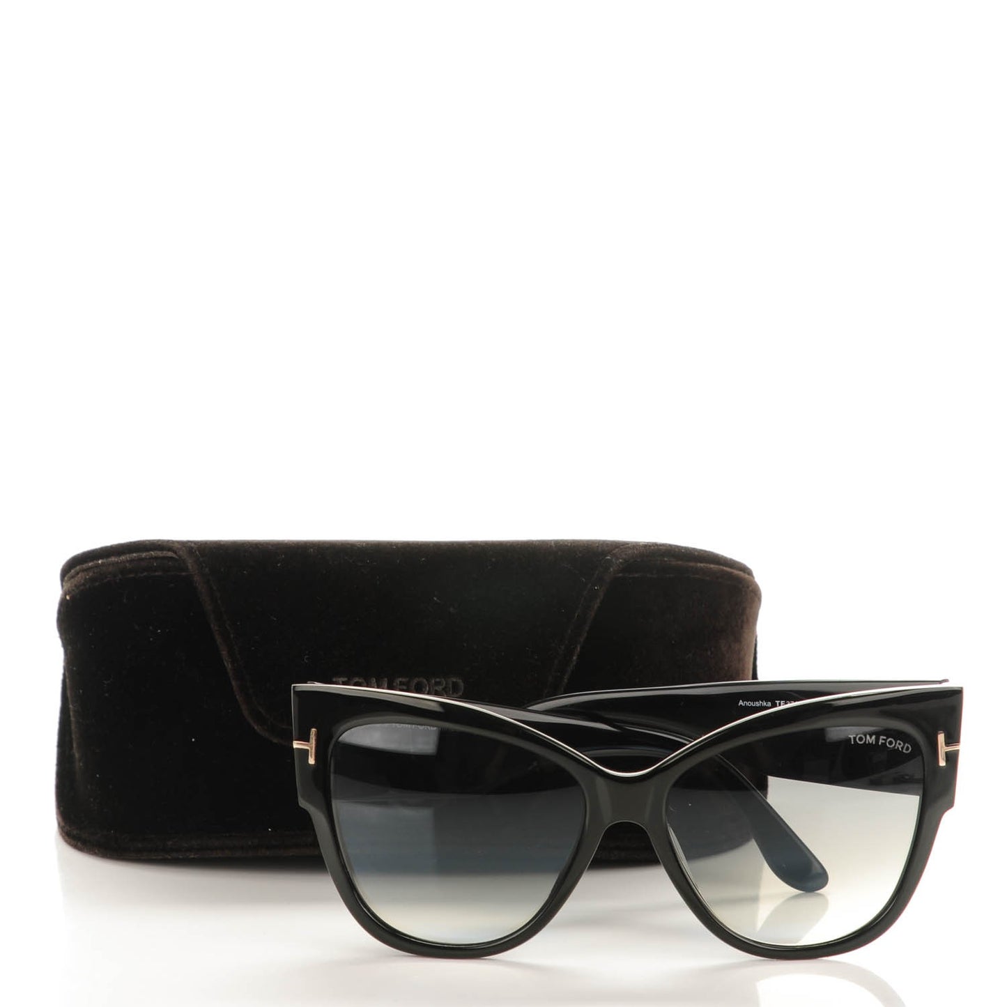 Acetate Anoushka Cat Eye Sunglasses TF371 Black