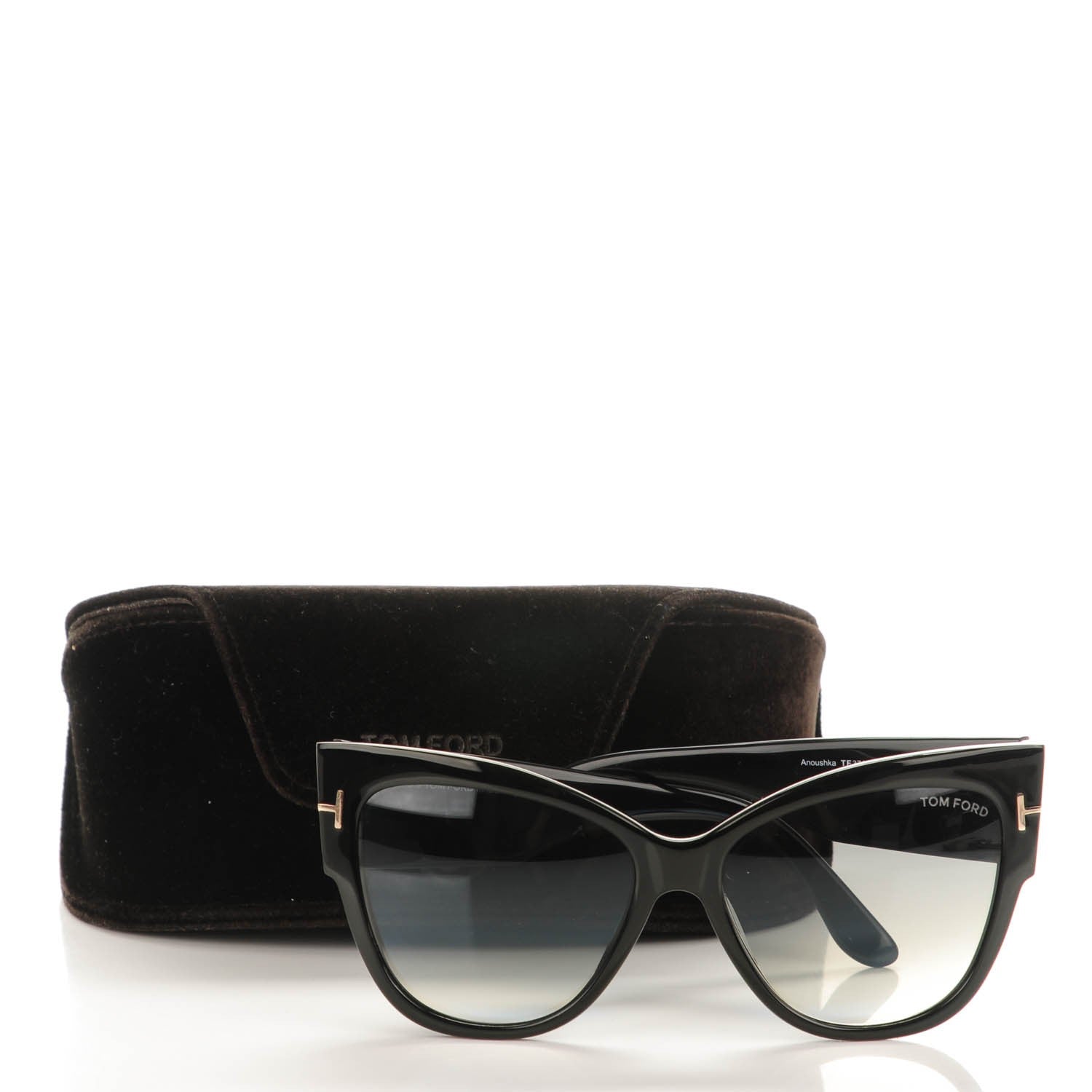 Tom Ford Acetate Anoushka Cat Eye Sunglasses TF371 Black 6 of 6