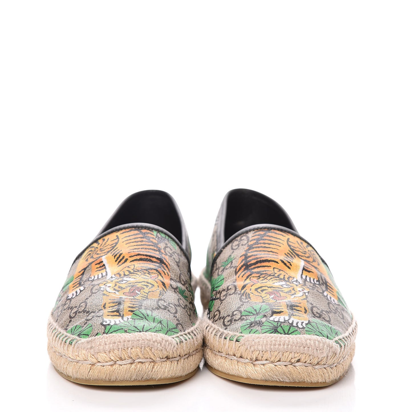 GG Supreme Monogram Bengal Mens Espadrilles 6 Beige Crop Yard