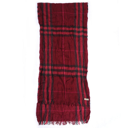 Burberry Wool Silk Lightweight Scarf Damson Pink 3 of 5