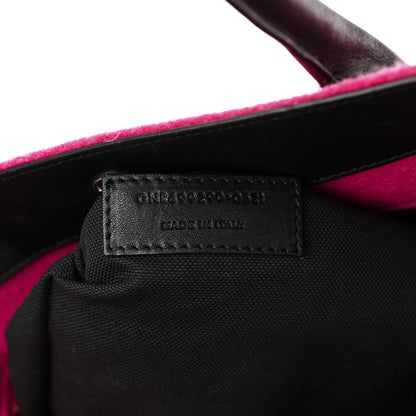 Saint Laurent Wool Rive Gauche Tote Fuchsia 7 of 12