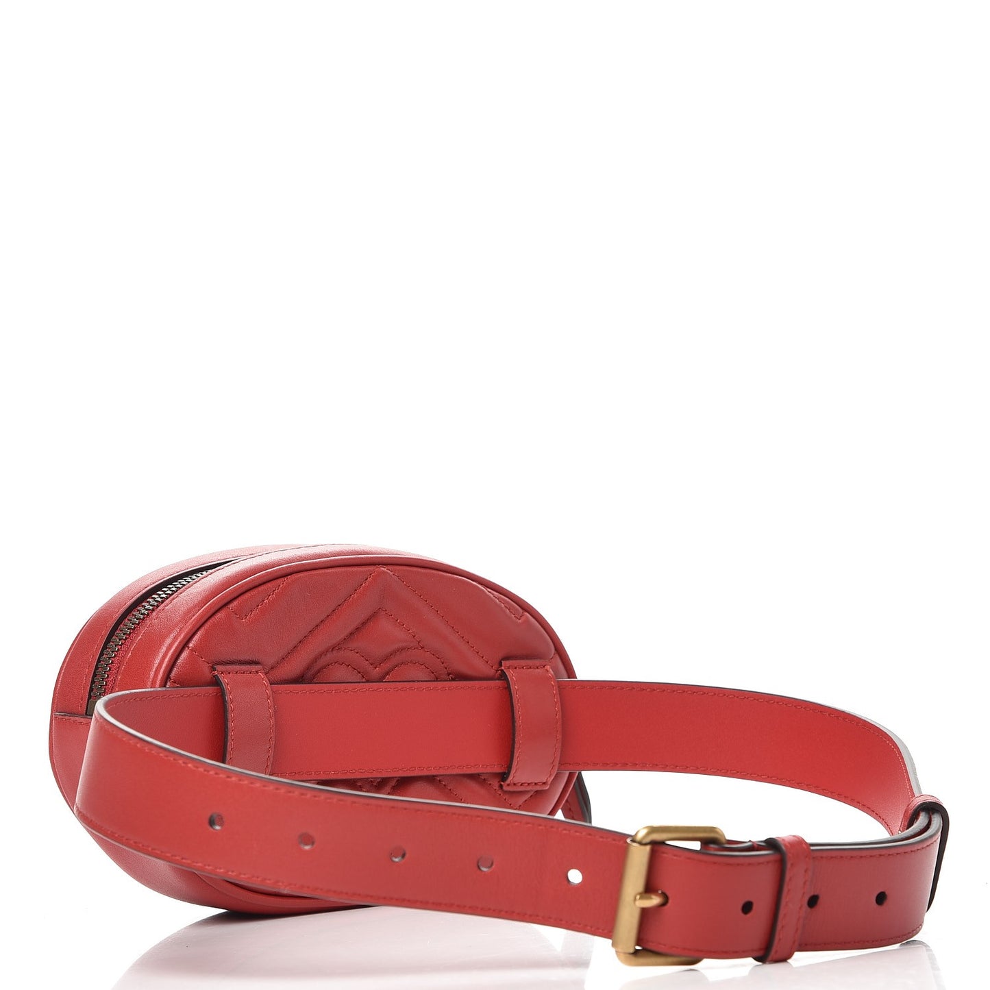 Calfskin Matelasse GG Marmont Belt Bag 75 30 Hibiscus Red
