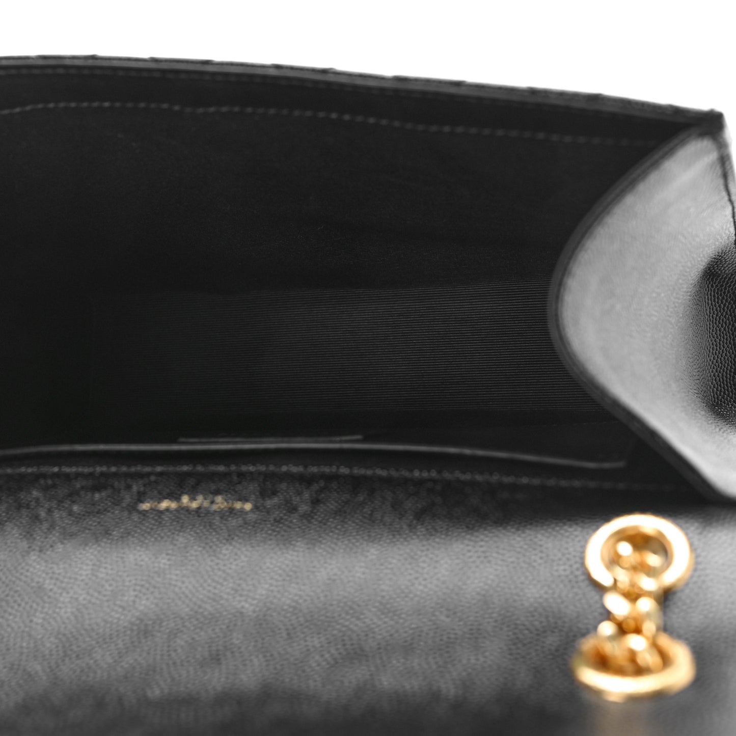 Grain De Poudre Textured Mixed Matelasse Triquilt Medium Monogram Satchel Black