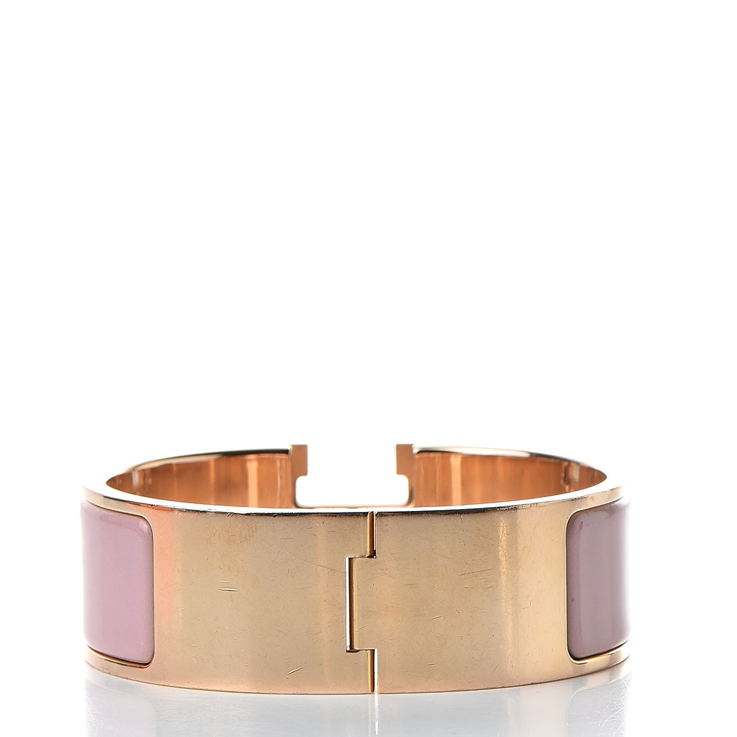 Hermes Enamel Wide Clic Clac H Bracelet PM Rose Nacarat 3 of 7