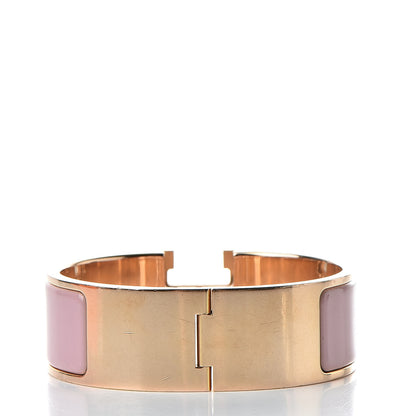Hermes Enamel Wide Clic Clac H Bracelet PM Rose Nacarat 3 of 7